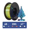Silk Multi-color PLA 3D Printing Filament, 200g/250g, for All FDM Printers.