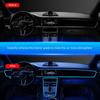 USB Car Interior Strips Lights Multicolor LED Fiber  Lighting set Simple Installation for Dashboard & Console