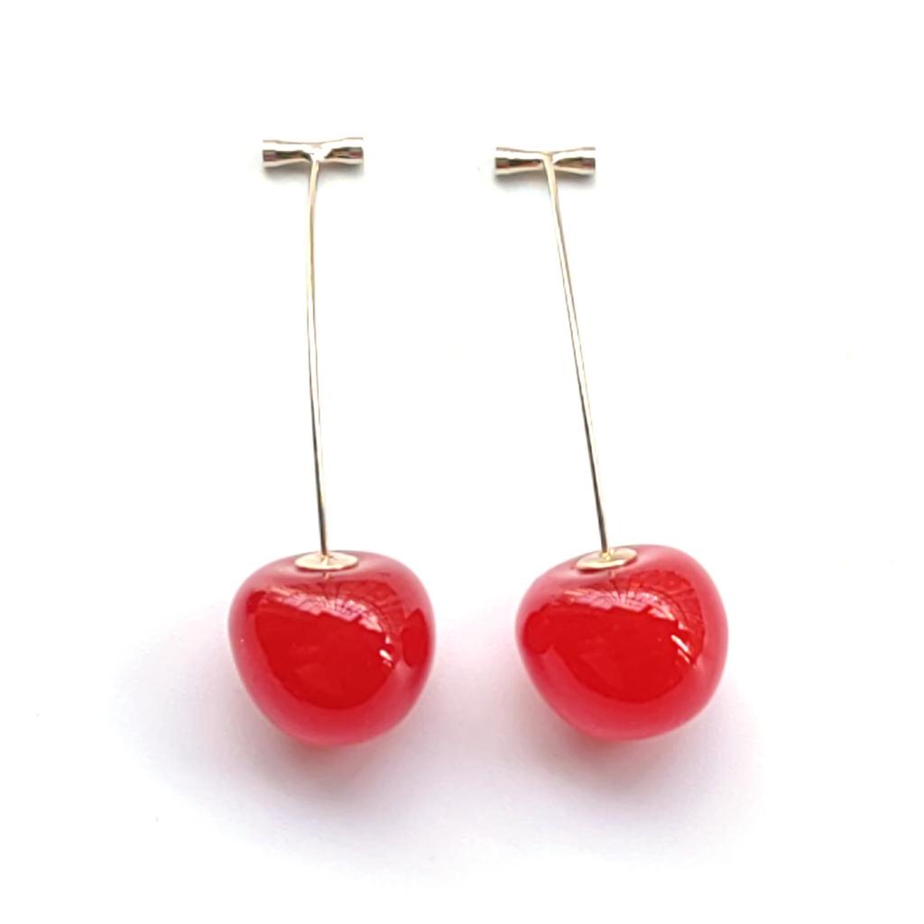 Cherry Fruit Earrings - 2024 Trendy Fresh Studs