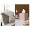 Waterproof PU Tissue Box Square Tissue Organizer Minimalist Car Tissue Box  Kitchen Countertop