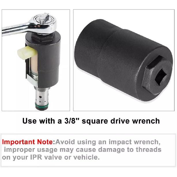 6.0 IPR Valve Socket & Oil Rail Adapters Kit & 6.0 High Pressure Oil Pump IPR Valve Air Test Fitting Tool with Seal Kit, Fits for Ford 6.0L