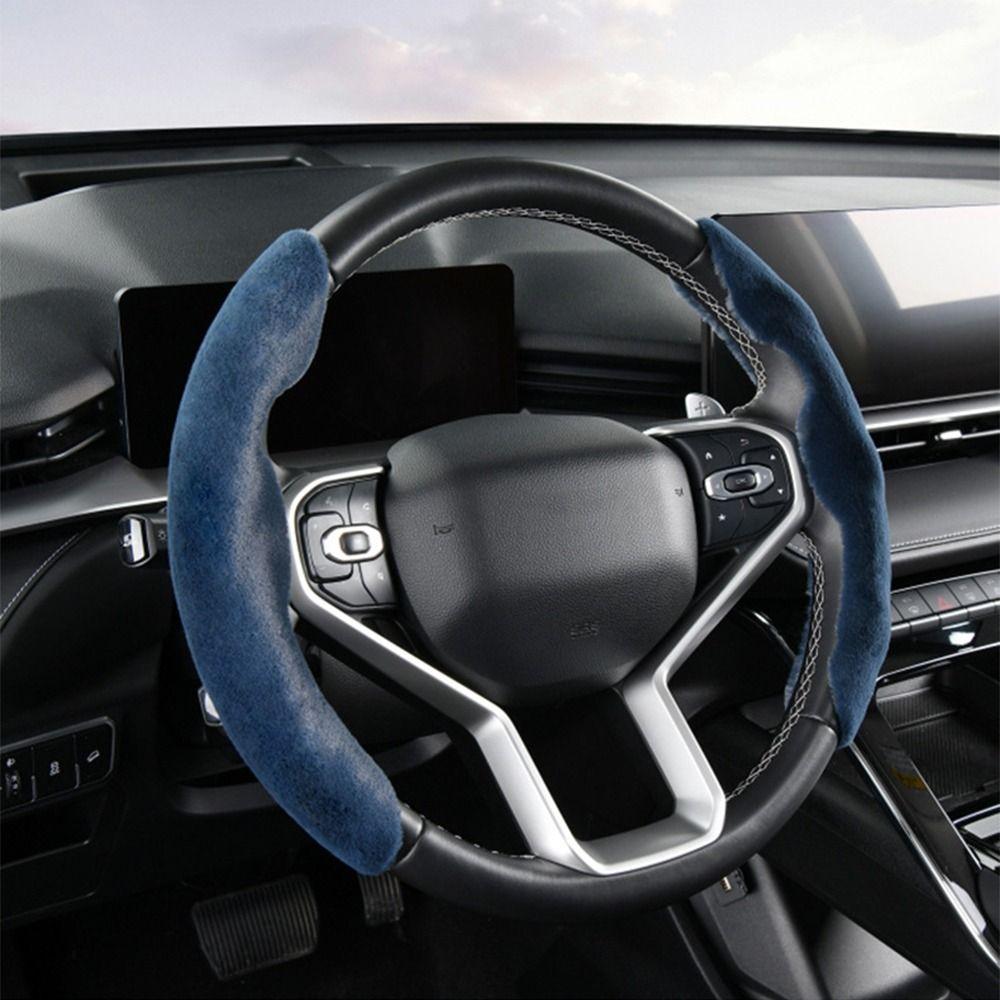 2Pcs Soft Auto Steering Cover Plush Steering Wheel Sleeve Steering Wheel Protector  General