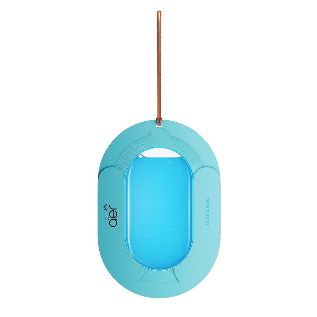 Godrej Aer O Hanging Car Air Freshener Gel Cool Aqua 7.5 g | Long-Lasting Up To 30 Days | Sleek Design With Indicator