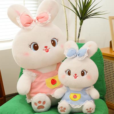 Novo coelhinho fofo de pelúcia, boneca coelhinho branco pequeno, almofada para dormir, boneca de pano, presente para crianças, menina