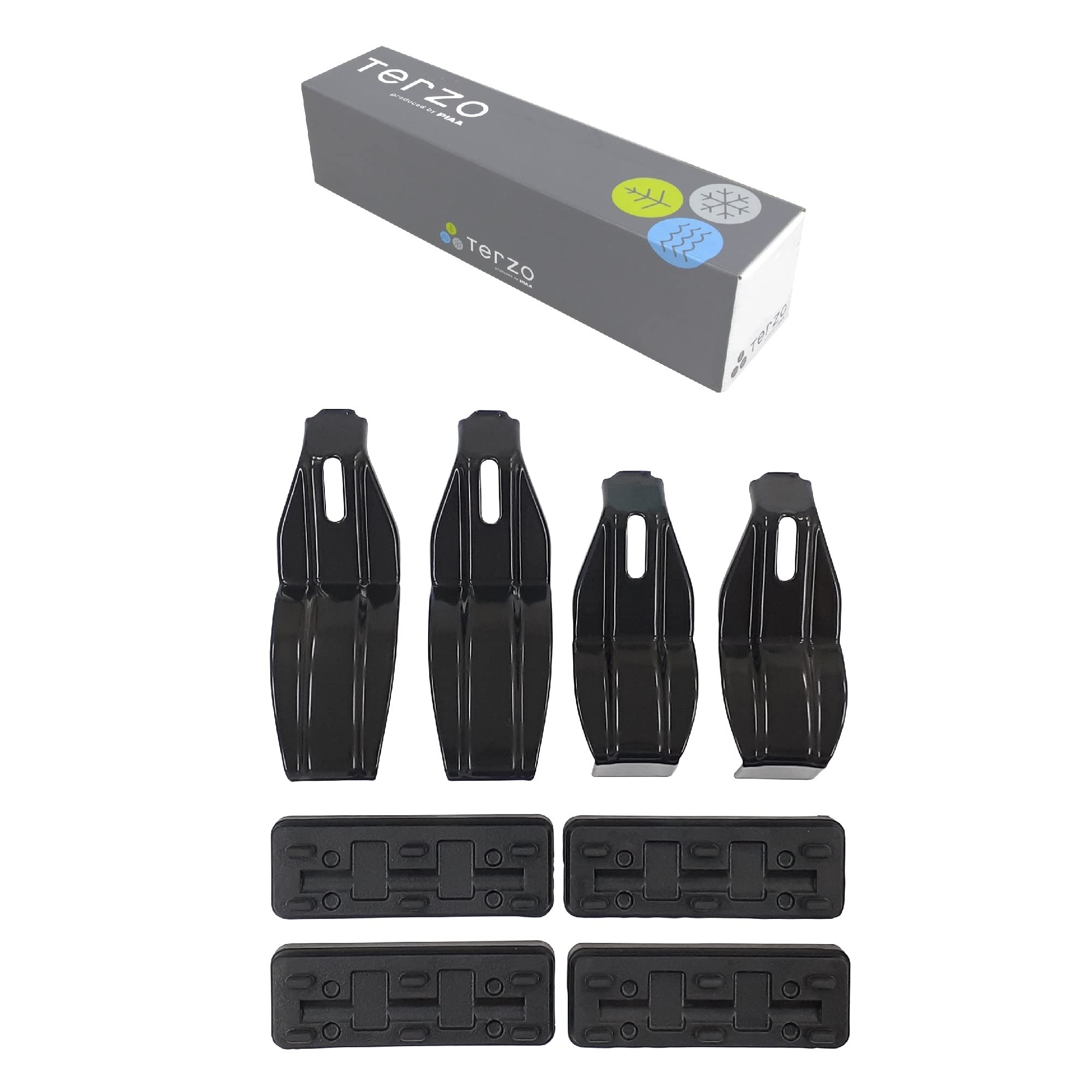 

Terzo Roof Carrier with Mounting Set of for Toyota Harrier Hybrid EH452 (by PIAA) Rack/Base Vehicle-Specific Holders, 4, Black, (including models) чёрный