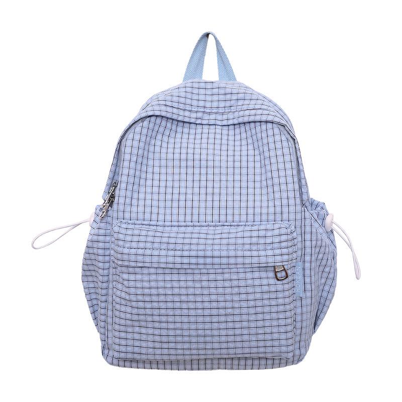 Клетчатый рюкзак большой вместимости для учеников средней школы