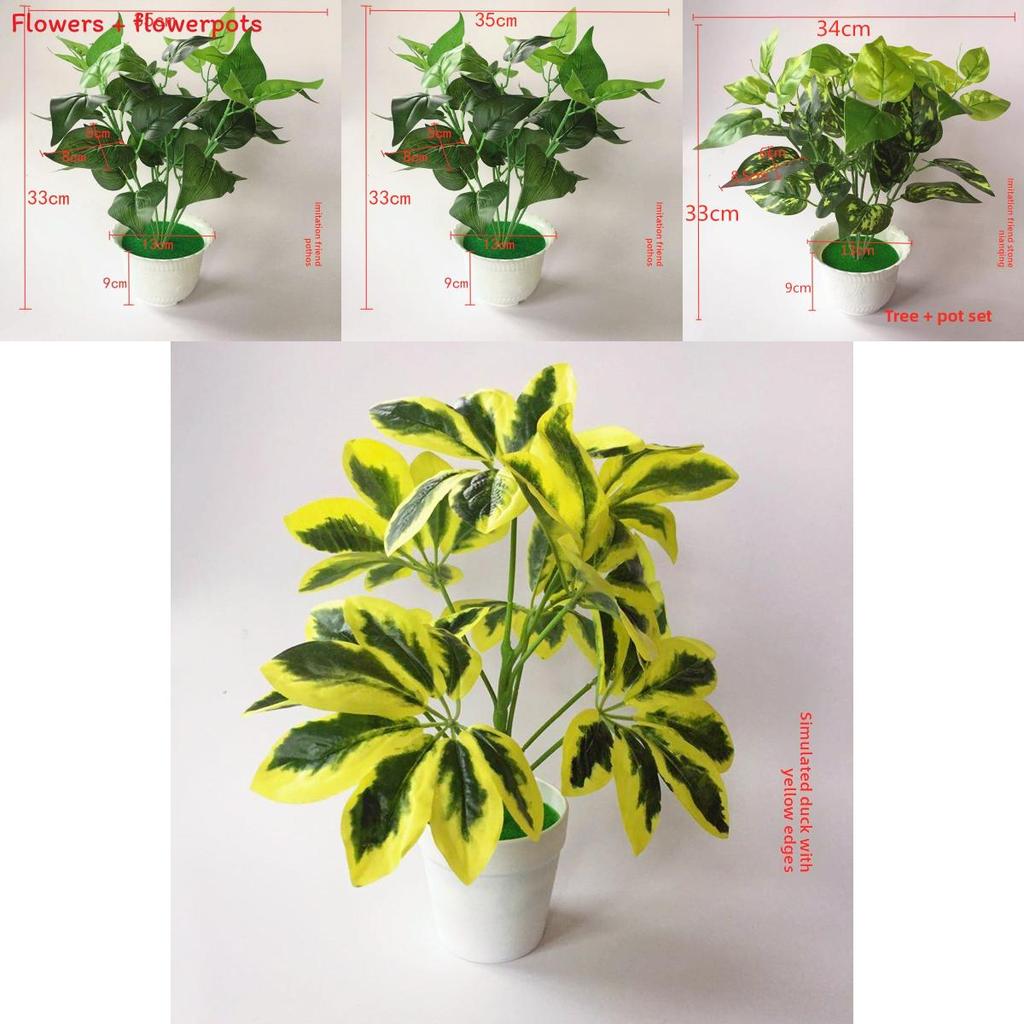 Pothos Evergreen Artificial Green Plant Pot With Realistic Foliage For Home Decor And Photography Props