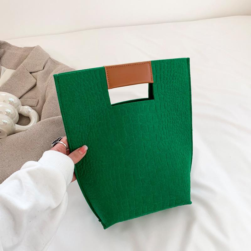 Stylish Women's Tote Bag Summer Trendy Large Capacity Handbag In Black Green Orange Fuchsia And Khaki