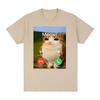 Meowl ruft Anruf Meme Gehirnfäule Lustige Katze Eule T-Shirt Herren Damen Kleidung Mode Kurzarm Baumwolle T-Shirt