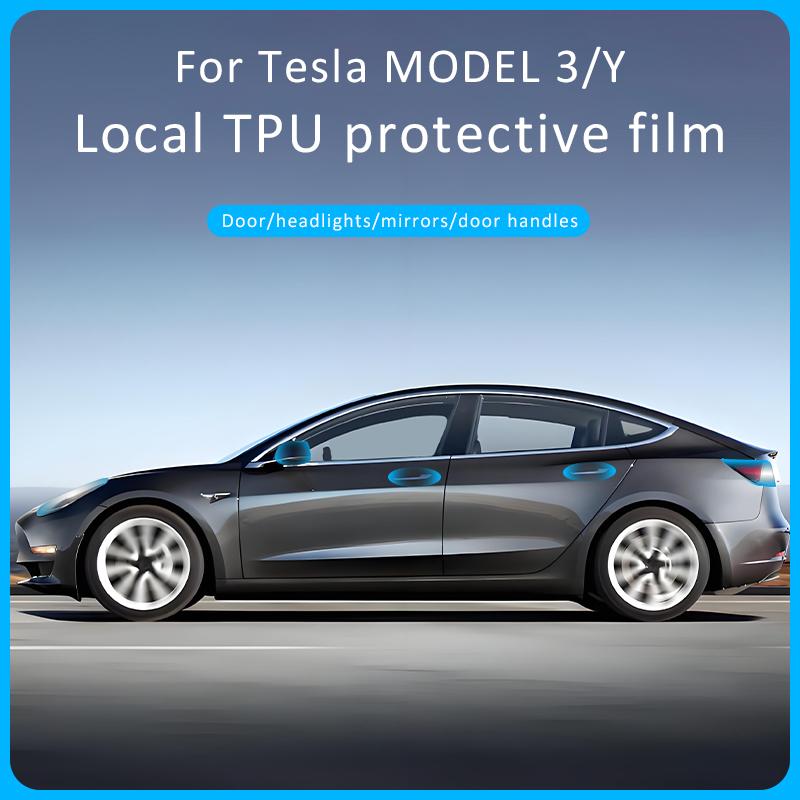 Heenvn For Tesla Model Y /3 Highland 2023 TPU Up Car Window B Pillars Transparent Protective Film Anti-Scratch Car Accessories