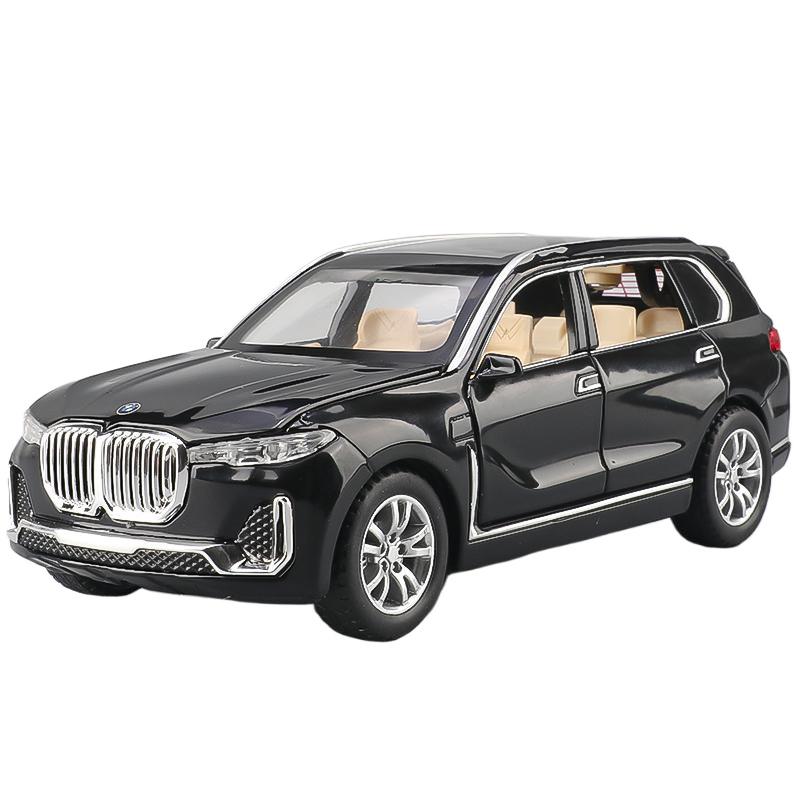 

1/32 BMW X7 Внедорожник SUV Сплав Металл Литой Модель Машины Звук и Свет Инерционный Коллекция Хобби Детская Игрушечная Машина Подарки на День Рождения чёрный