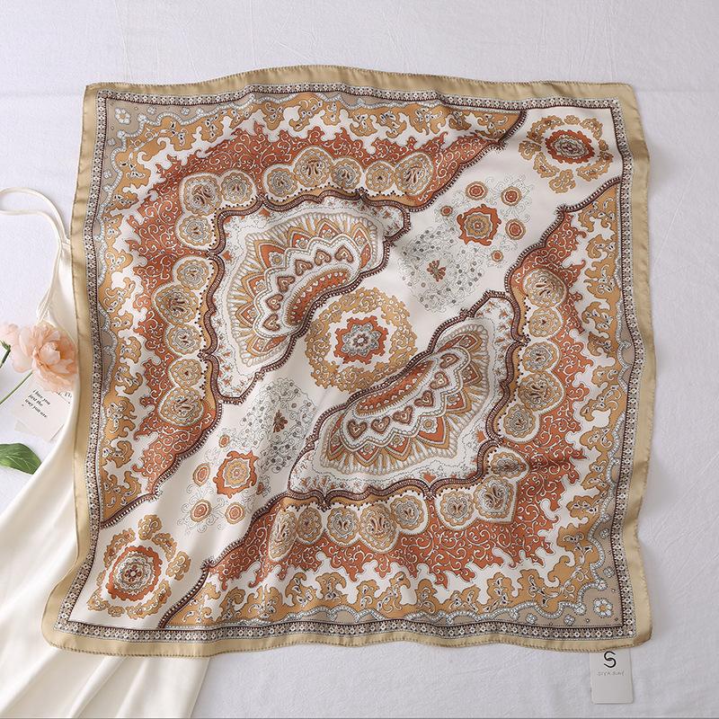 

2024 Новый 70 см шелковый шарф для украшения рубашки, небольшой квадратный шарф, модный и универсальный шарф для поездок на работу, шарф для защиты шеи 70*70cm