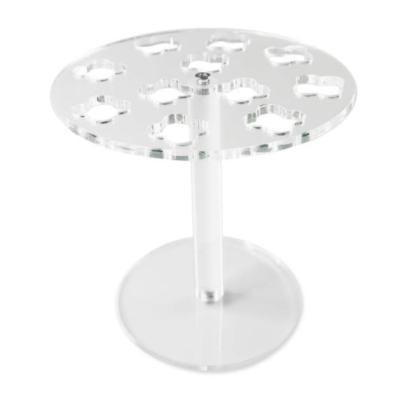 Acrylic Scissors Stand with 11 Slot Salon Barber Tool Organizers Desktop Comb Clip Storage Rack