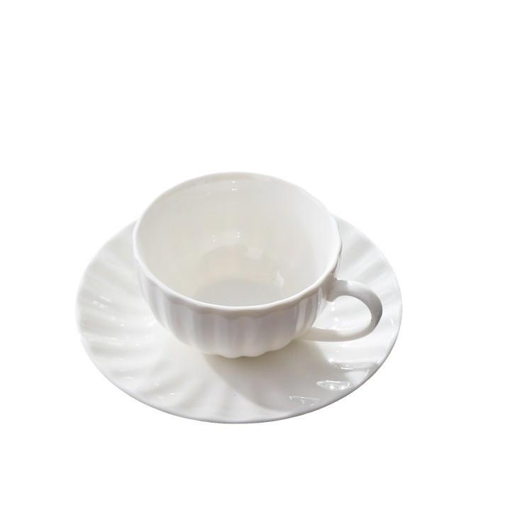 European Ceramic Coffee Cup & Saucer Set: Latte Art & Afternoon Tea