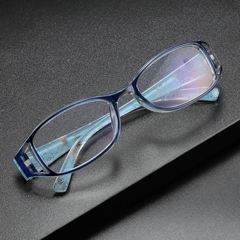 Women Fashionable Reading Glasses Stripes Printed Reading Glasses Anti Blue Light Eyewear Rectangle Presbyopia Eyeglasses