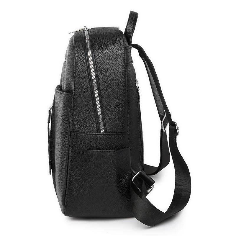 Jednobarevný dámský cestovní batoh na zip s velkou kapacitou