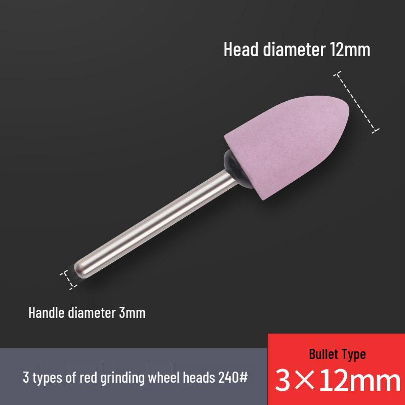 240# 3mm Fine Ceramic Flint T-Shaped Cylindrical Grinding Head for Electric Sanding