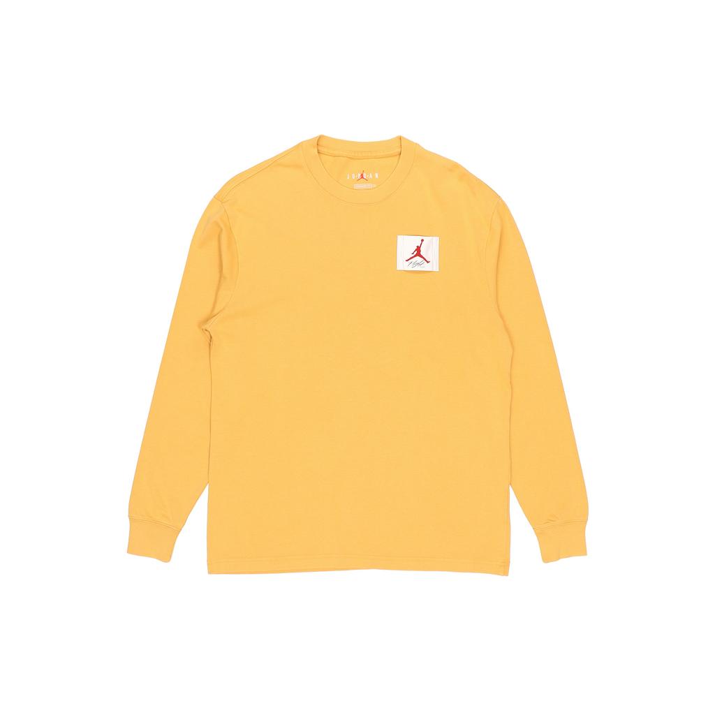 Jordan ESSENTIALS CREW Sweatshirts Men's Yellow Crew Neck Moderate Regular DD0966-217