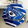 Sc Bastia Football Crest Umbrella Folding umbrella, automatic umbrella 8-Frame for Travel, camping Use Gift for Halloween Christmas