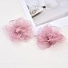 Korean Style Handmade Organza Flowers - Burned Edge DIY Accessories for Hats, Headwear, and Clothing Notions