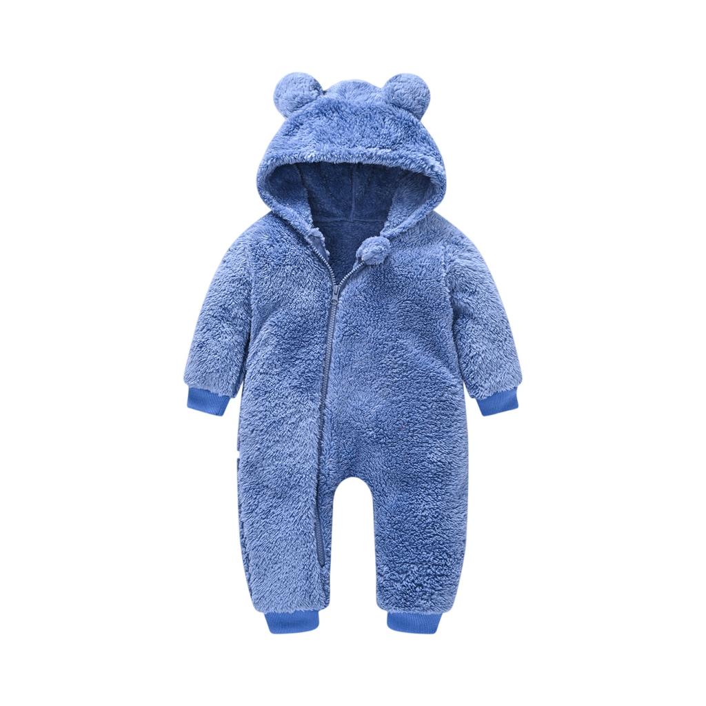 Kids' Hooded Romper - Winter Ears Outfit One-Piece