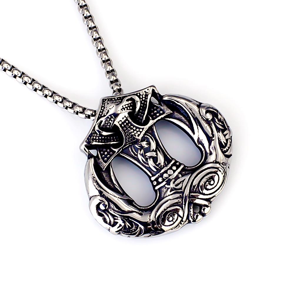 Necklace Anchor Men's and Women's Heads Viking Culture Pendant
