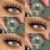FERSHLADY Colored Contact Lenses 2pcs 14.0mm Yearly, 40% Water, Natural Iris Design, Soft & Breathable, Comfortable for Daily Makeup
