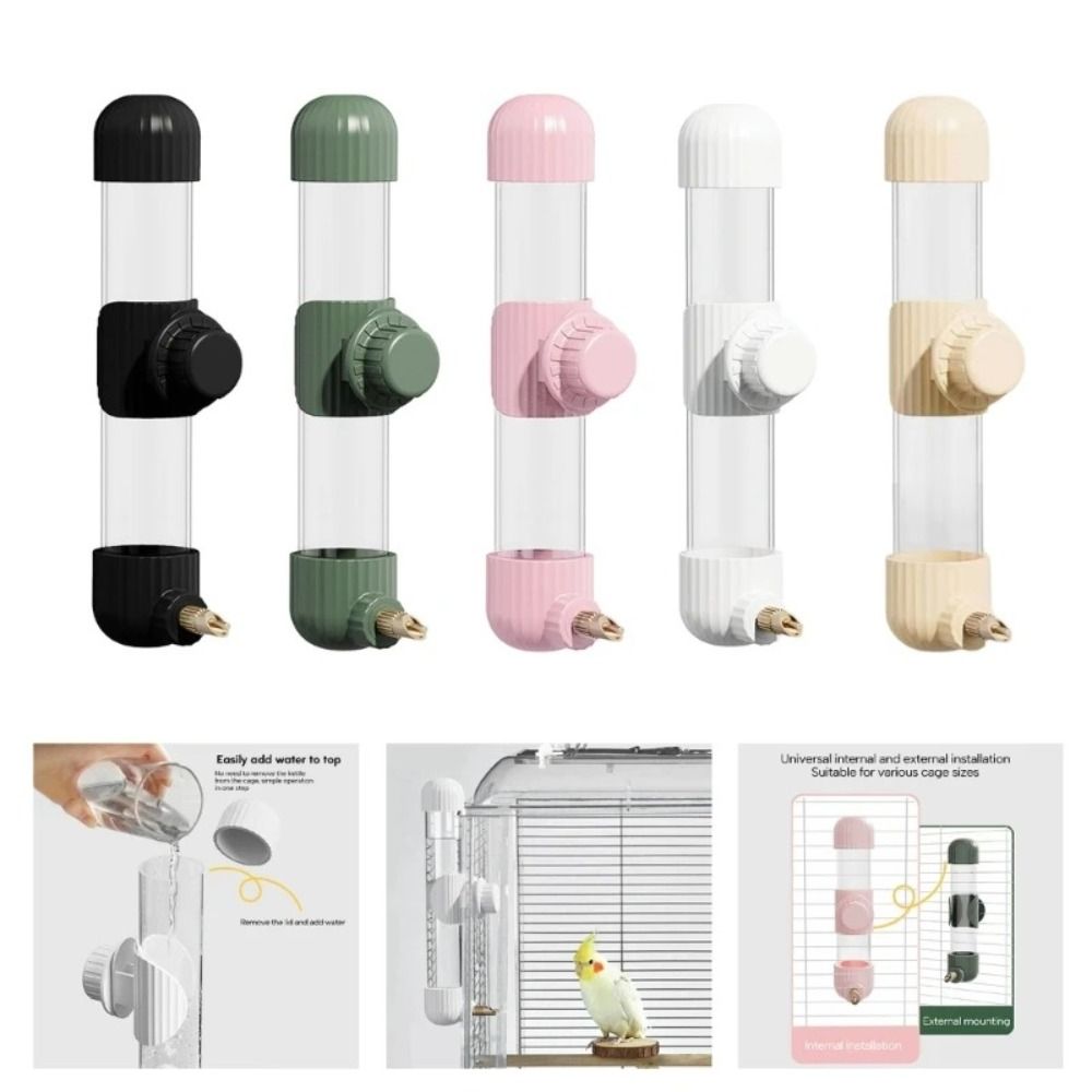 220ml/280ml Automatic Bird Water Feeder No Drip Parrot Water Dispenser  Canary