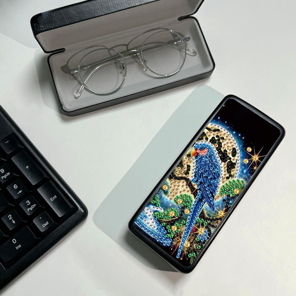 DIY Diamond Painting Glasses Storage Box Diamond Painting Eyeglasses Case Rhinestones Sunglasses Storage Box Art Crafts