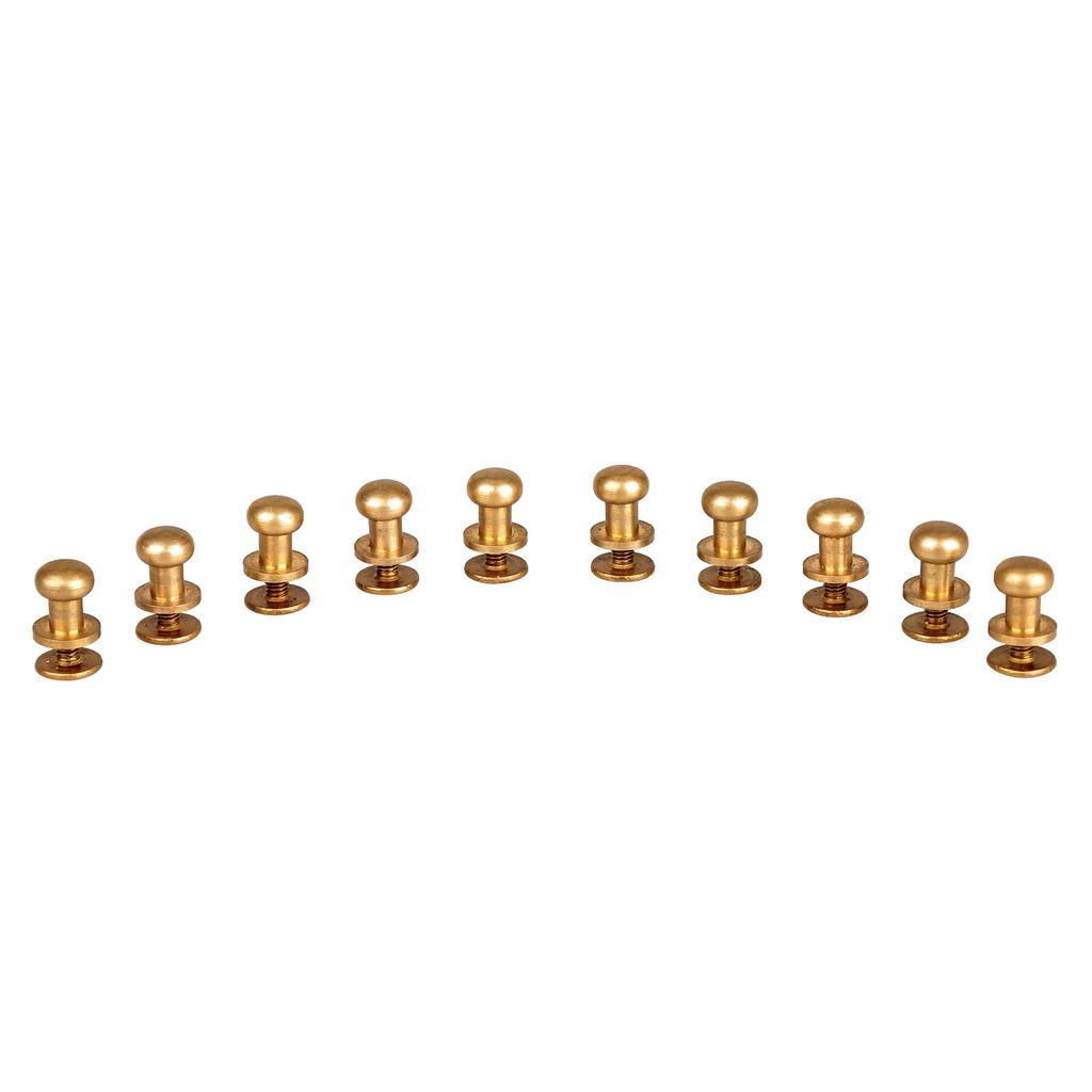 10pcs Decorative Buttons Leather Tools Brass Bag Rivet Screw Sewing Button Studs botones para manualidades 5/6/7/8/9/10mm