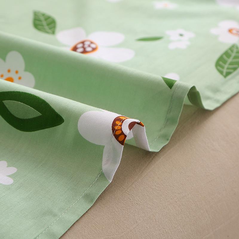 Simple Cotton Bed Sheet for Double Bed - Suitable for Summer & Student Dormitory, 40 Count, All Seasons