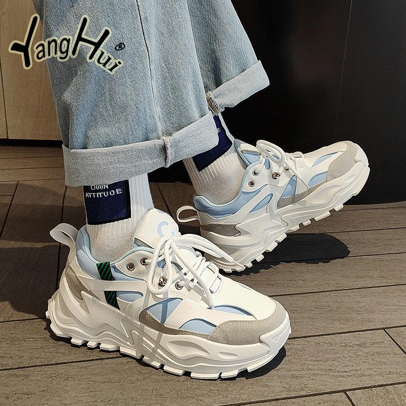 All-match Increase Thick Bottom Casual Comfortable Sports Men's Shoes 2024 New Fashion Anti-slip Running Sneakers Spring Summer