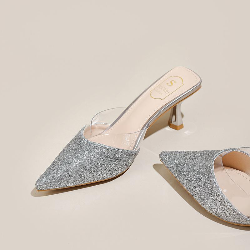 

Шампань пайетки мелкий блеск красивая сумка голова дракон женская верхняя одежда с юбкой туфли на высоком каблуке тонкий каблук большой размер 43