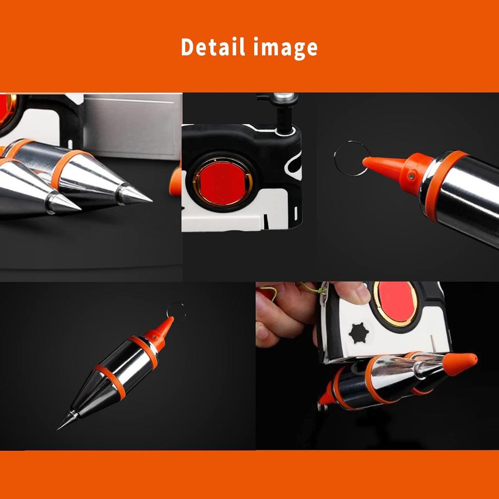 Jadeshay Magnetic Plumb Bob Setter with 4.5m Recoil Cord, Quick-Stabilizing Auto Lock for Professional and DIY Use