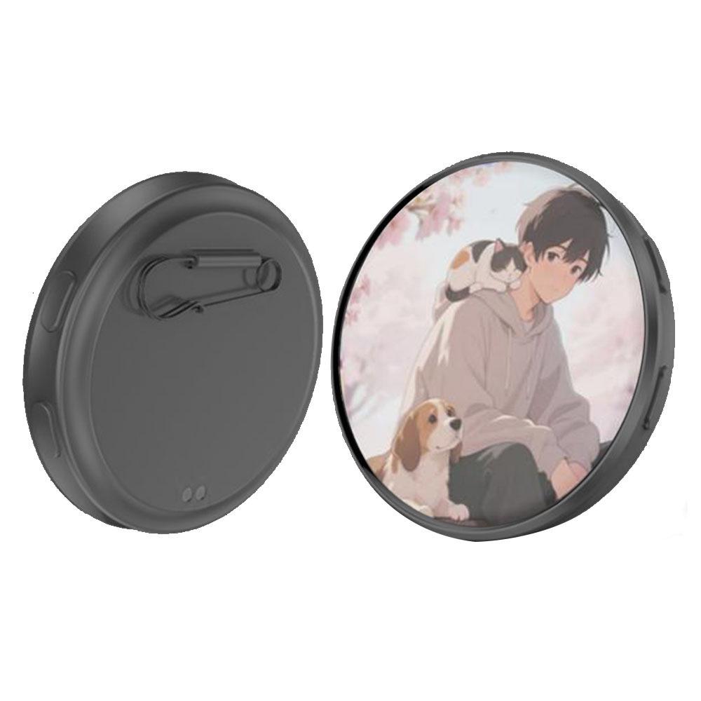 E87 Anime Dynamic Brooch: Double-Flash Tinplate Badge