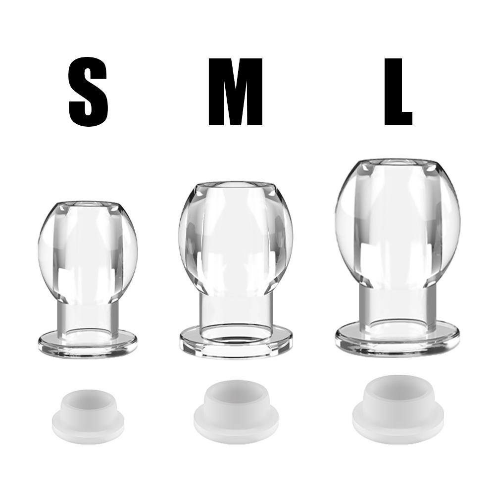 Anal Dilator Transparent Enema Sex Toys Vagina Butt Plugs For Women Men Gay Hollow Anal Plug Anal Speculum Plug Adult Sex Toys