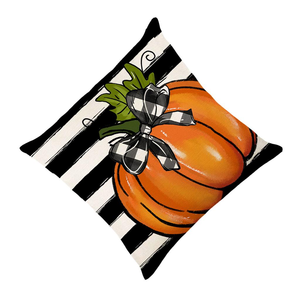 Festive Thanksgiving Pumpkin Pillowcase Decorative Cushion Cover Environmental Friendly Pillowcase with Pumpkin Print