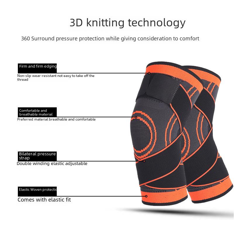 Men's Pressurized Anti-slip Knee Support for Sports - Basketball, Running, Cycling, Fitness - Thin Warm Bandage Style
