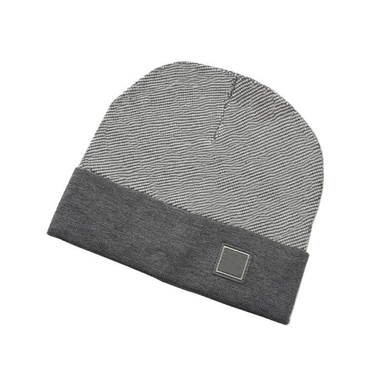 Зимняя вязаная шапка для мужчин и женщин, акриловый материал, дышащая и утепляющая светло-серый