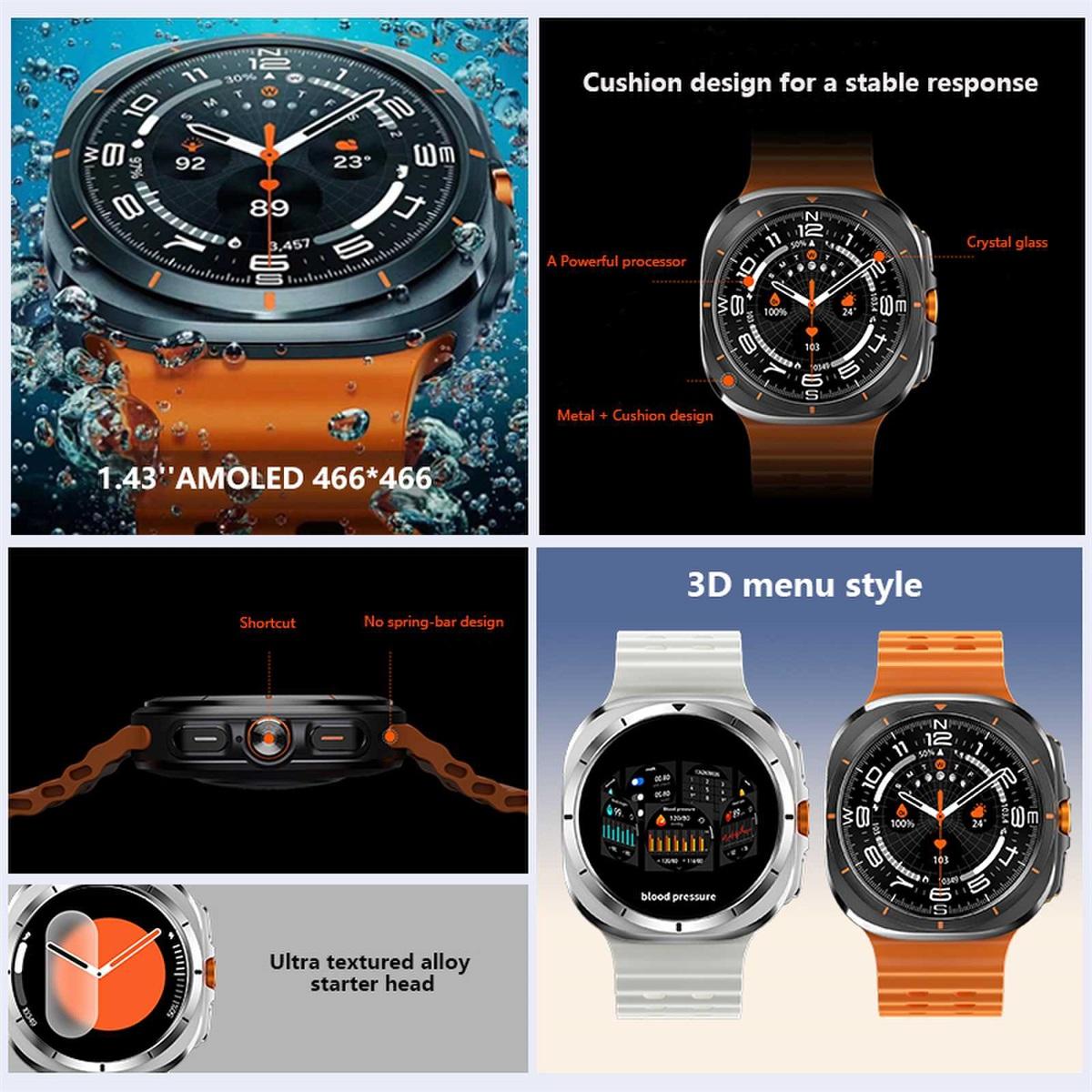 SACOSDING Bluetooth Call Watch Ultra New GPS Track Smart Watch Men Women Amoled Always — фото 3