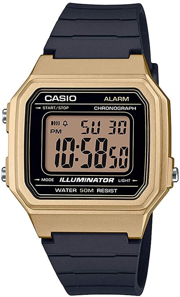 Casio Standard W-217HM-9A Watch Men's Cheap Casio Digital Date Gold Black