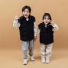 Kinder Daunen Baumwollweste mit Kapuze für Herbst und Winter - Dicke warme Weste für Jungen und Mädchen, Ideal für Kindergartenuniformen
