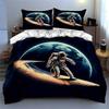 Astronaut Surfing Space. Bedding Duvet Cover Sets Duvet Covers Pillowcases Gifts (1 * Duvet Cover 2 * Pillowcases, Without Duvet Insert)