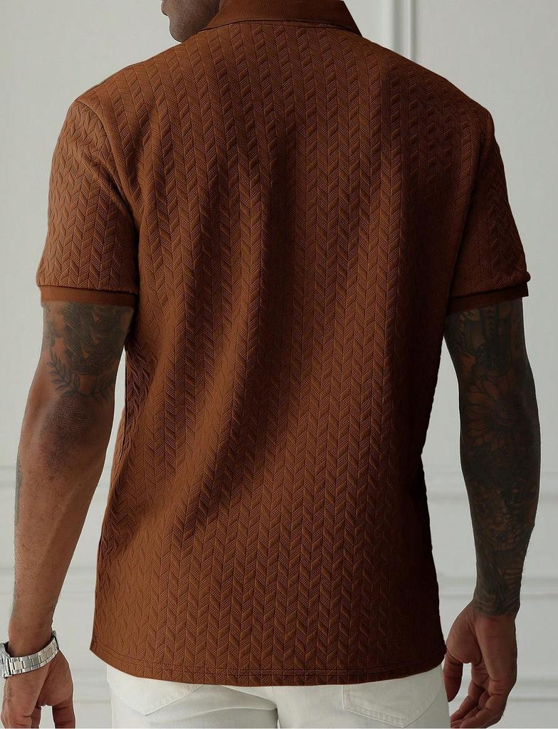 2025 Sommer Herren Uni Poloshirt - Kurzarm, Business-Stil, Chemiefaserstoff