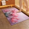 Home Floor Mat With 3D Pattern Non Slip Bath Shower Mat Water Absorbent Mat For Bathroom And Doorway Expandable Flower Rug