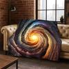 Universe Milky Way Space Stars Galaxy Earth Flannel Blanket Soft Warm Throw Blanket for Bedroom Living Room Bed Travel Camping