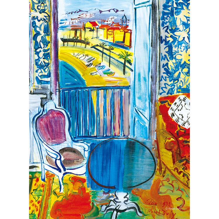 150-piece jigsaw puzzle - Nice beach outside the window, round table by the window, popular Korean puzzle