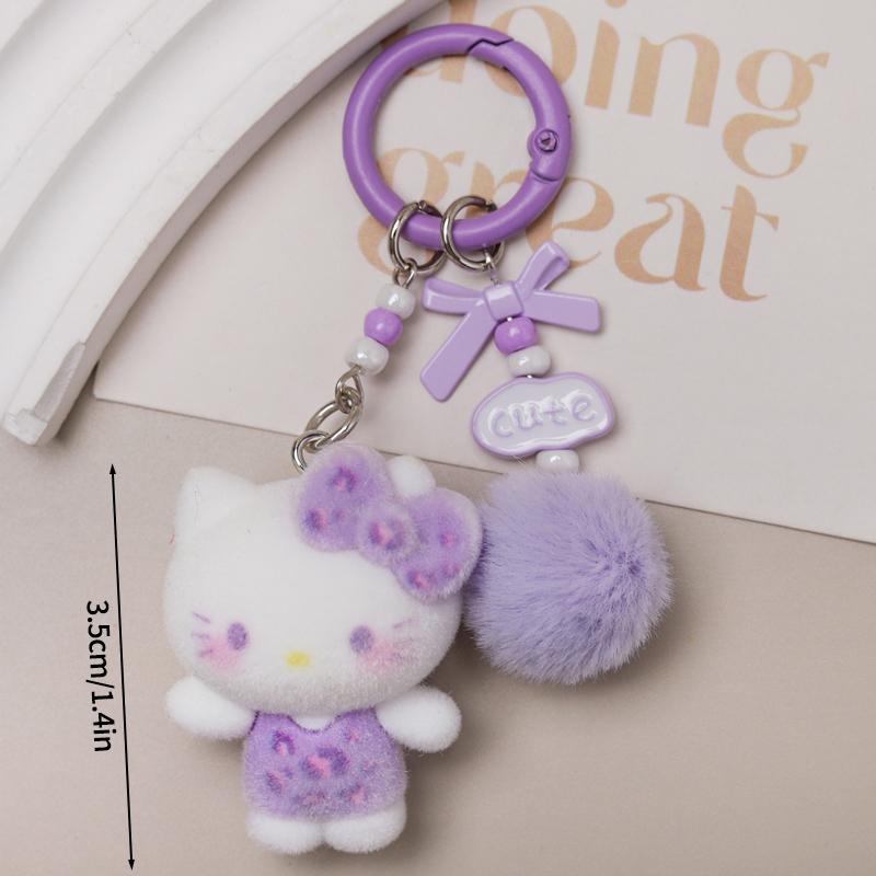 Sanrio Hello Kitty Keychains Cartoon Keyring Hanging Pendant for Backpack Charms on The Phone Bag Ornament Party Gift