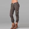 Spring New Workwear Pants  Women Casual Pants with Patchwork and Zipper Long Pants