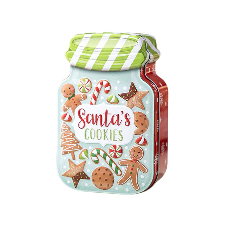 

Рождественские жестяные коробки для печенья с крышками для подарков, маленькие рождественские жестяные контейнеры, металлические рождественские жестяные коробки, пустая рождественская банка для печенья
